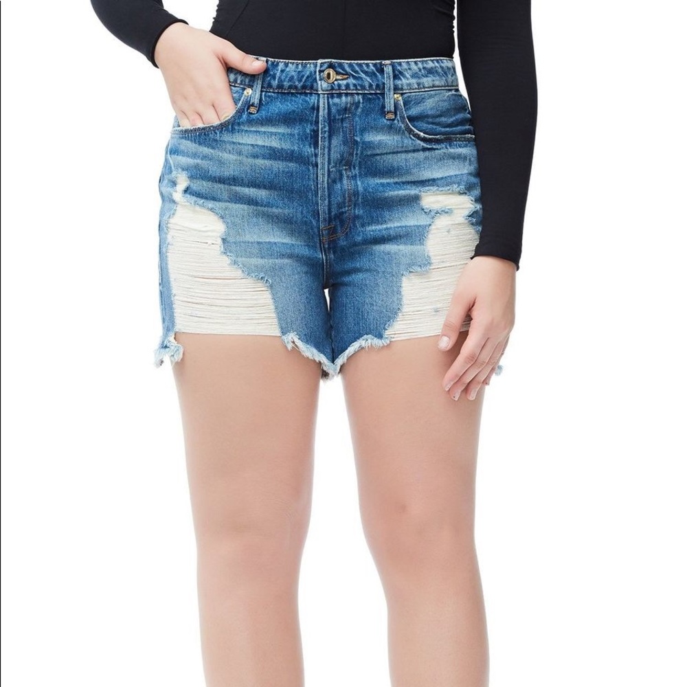 Good American The Bombshell Short Blue 153